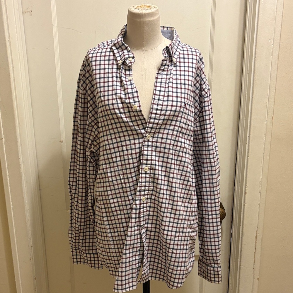 Tommy Hilfiger Navy Plaid Shirt